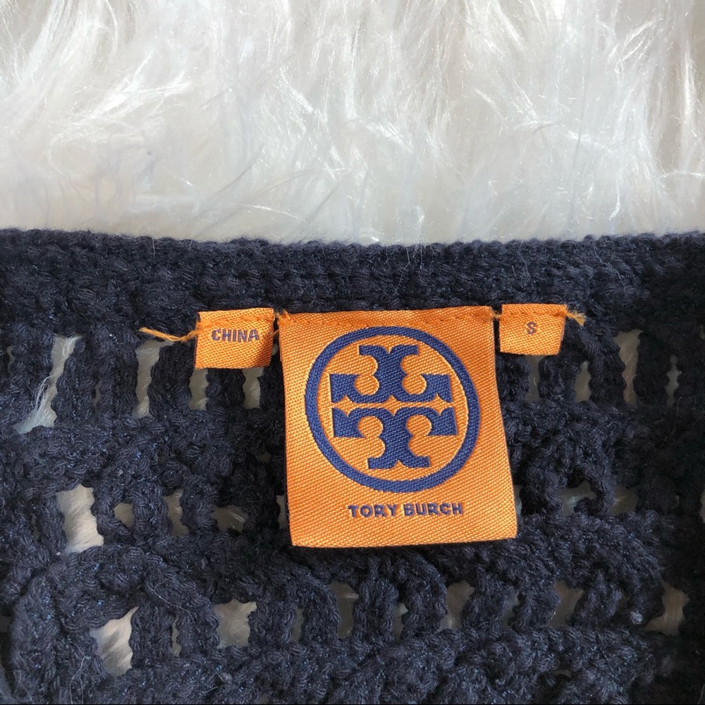 Tory Burch Macrame Open Front Sweater Cardigan - Picture 4 of 4